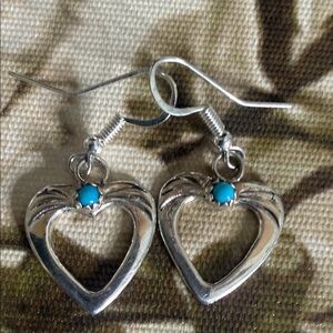 Sterling Silver Open Heart Dangles